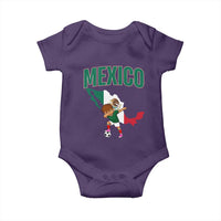 Mexico Soccer Boy Dabbing Boy Mexican Flag Map Baby Onesie