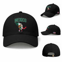 Mexico Soccer Boy Dabbing Boy Mexican Flag Map Baseball Cap