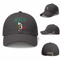 Mexico Soccer Boy Dabbing Boy Mexican Flag Map Baseball Cap