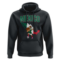 Mexico Soccer Boy Dabbing Boy Mexican Flag Map Hoodie