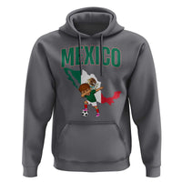 Mexico Soccer Boy Dabbing Boy Mexican Flag Map Hoodie
