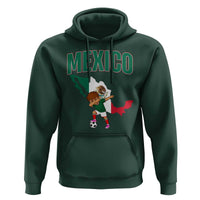 Mexico Soccer Boy Dabbing Boy Mexican Flag Map Hoodie