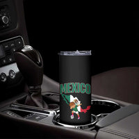 Mexico Soccer Boy Dabbing Boy Mexican Flag Map Skinny Tumbler