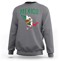Mexico Soccer Boy Dabbing Boy Mexican Flag Map Sweatshirt