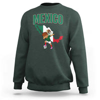 Mexico Soccer Boy Dabbing Boy Mexican Flag Map Sweatshirt