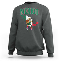 Mexico Soccer Boy Dabbing Boy Mexican Flag Map Sweatshirt