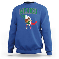 Mexico Soccer Boy Dabbing Boy Mexican Flag Map Sweatshirt