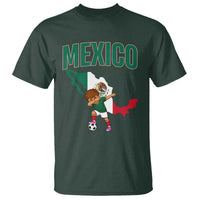Mexico Soccer Boy Dabbing Boy Mexican Flag Map T Shirt