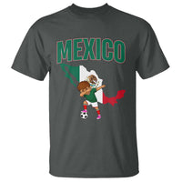 Mexico Soccer Boy Dabbing Boy Mexican Flag Map T Shirt