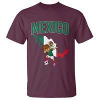 Mexico Soccer Boy Dabbing Boy Mexican Flag Map T Shirt