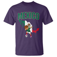 Mexico Soccer Boy Dabbing Boy Mexican Flag Map T Shirt