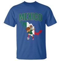 Mexico Soccer Boy Dabbing Boy Mexican Flag Map T Shirt