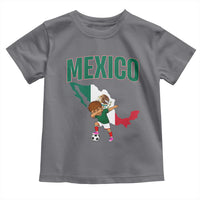Mexico Soccer Boy Dabbing Boy Mexican Flag Map Toddler T Shirt