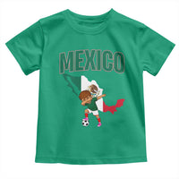 Mexico Soccer Boy Dabbing Boy Mexican Flag Map Toddler T Shirt