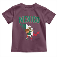 Mexico Soccer Boy Dabbing Boy Mexican Flag Map Toddler T Shirt