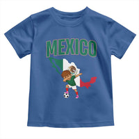 Mexico Soccer Boy Dabbing Boy Mexican Flag Map Toddler T Shirt