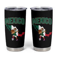 Mexico Soccer Boy Dabbing Boy Mexican Flag Map Tumbler Cup