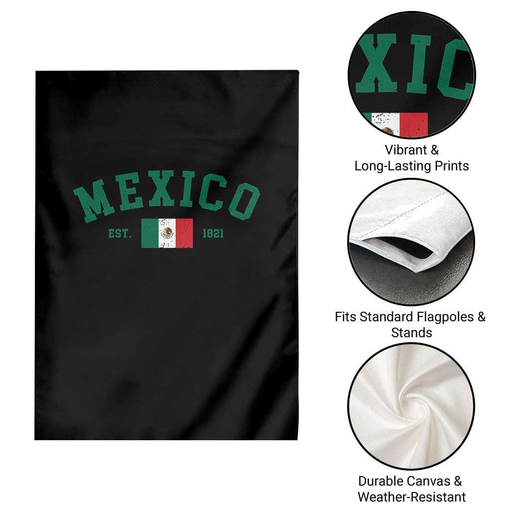 Mexico Mexican Flag Vintage Pride Garden Flag