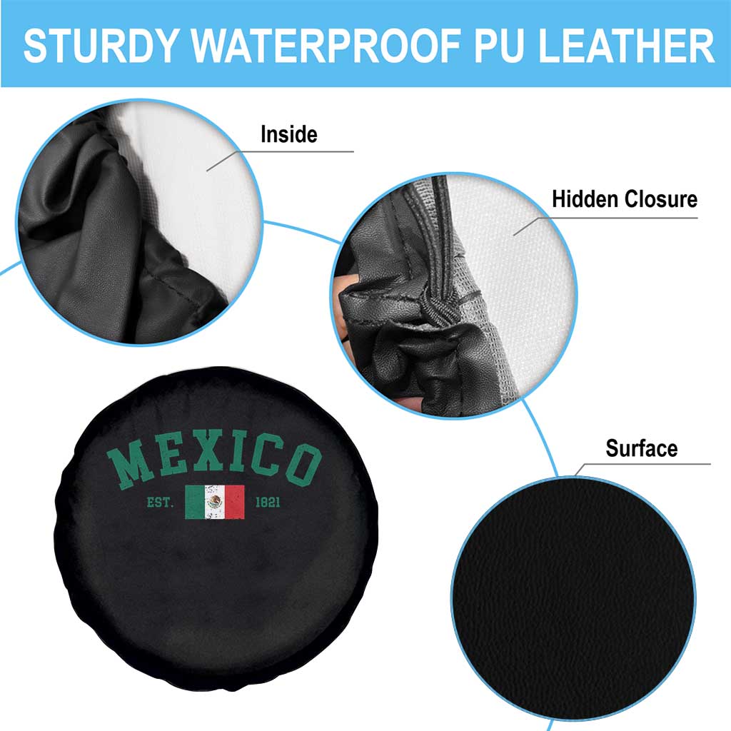 Mexico Mexican Flag Vintage Pride Spare Tire Cover