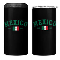 Mexico Mexican Flag Vintage Pride 4 in 1 Can Cooler Tumbler