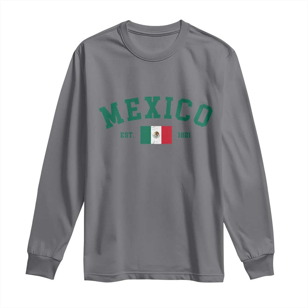 Mexico Mexican Flag Vintage Pride Long Sleeve Shirt