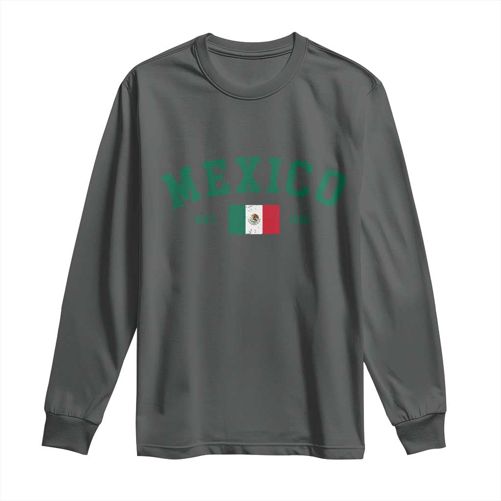 Mexico Mexican Flag Vintage Pride Long Sleeve Shirt