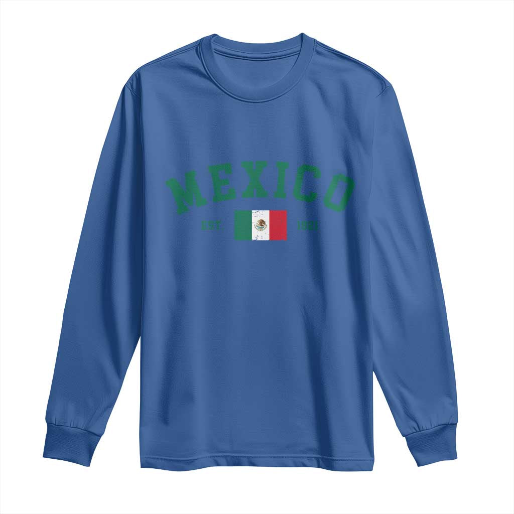 Mexico Mexican Flag Vintage Pride Long Sleeve Shirt