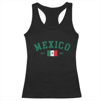 Mexico Mexican Flag Vintage Pride Racerback Tank Top