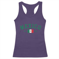 Mexico Mexican Flag Vintage Pride Racerback Tank Top