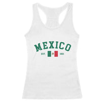 Mexico Mexican Flag Vintage Pride Racerback Tank Top