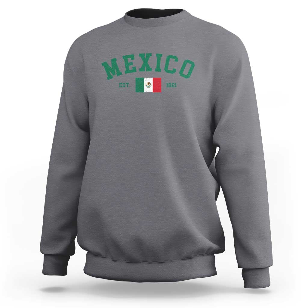 Mexico Mexican Flag Vintage Pride Sweatshirt