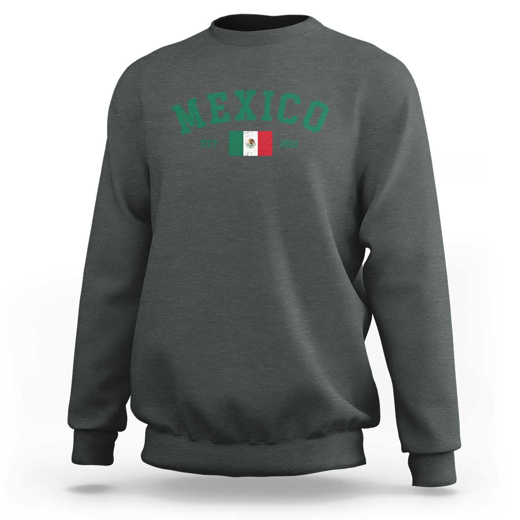 Mexico Mexican Flag Vintage Pride Sweatshirt