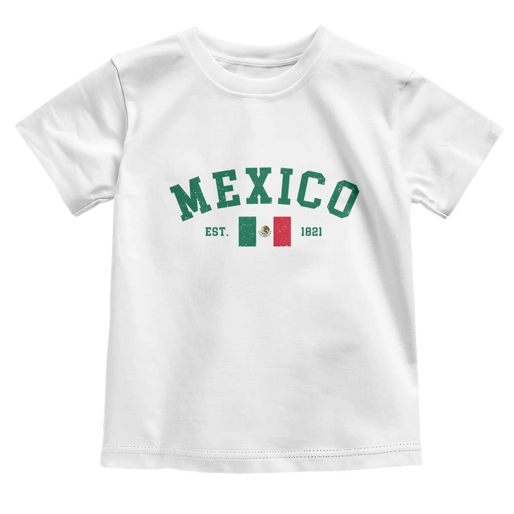 Mexico Mexican Flag Vintage Pride Toddler T Shirt