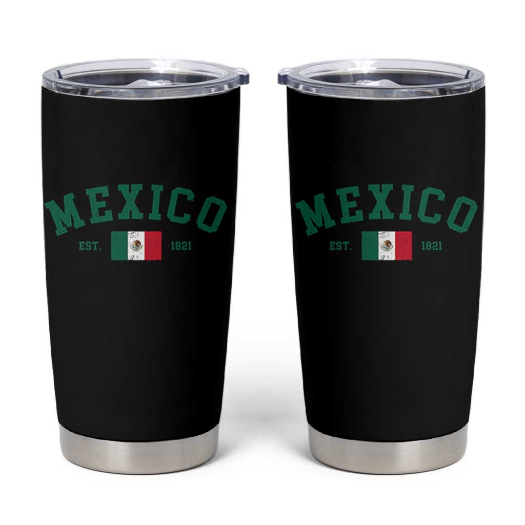 Mexico Mexican Flag Vintage Pride Tumbler Cup