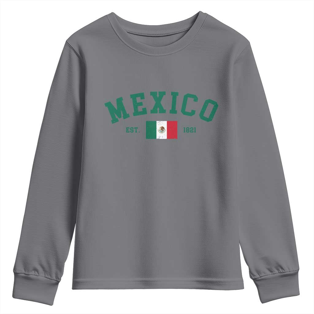 Mexico Mexican Flag Vintage Pride Youth Sweatshirt
