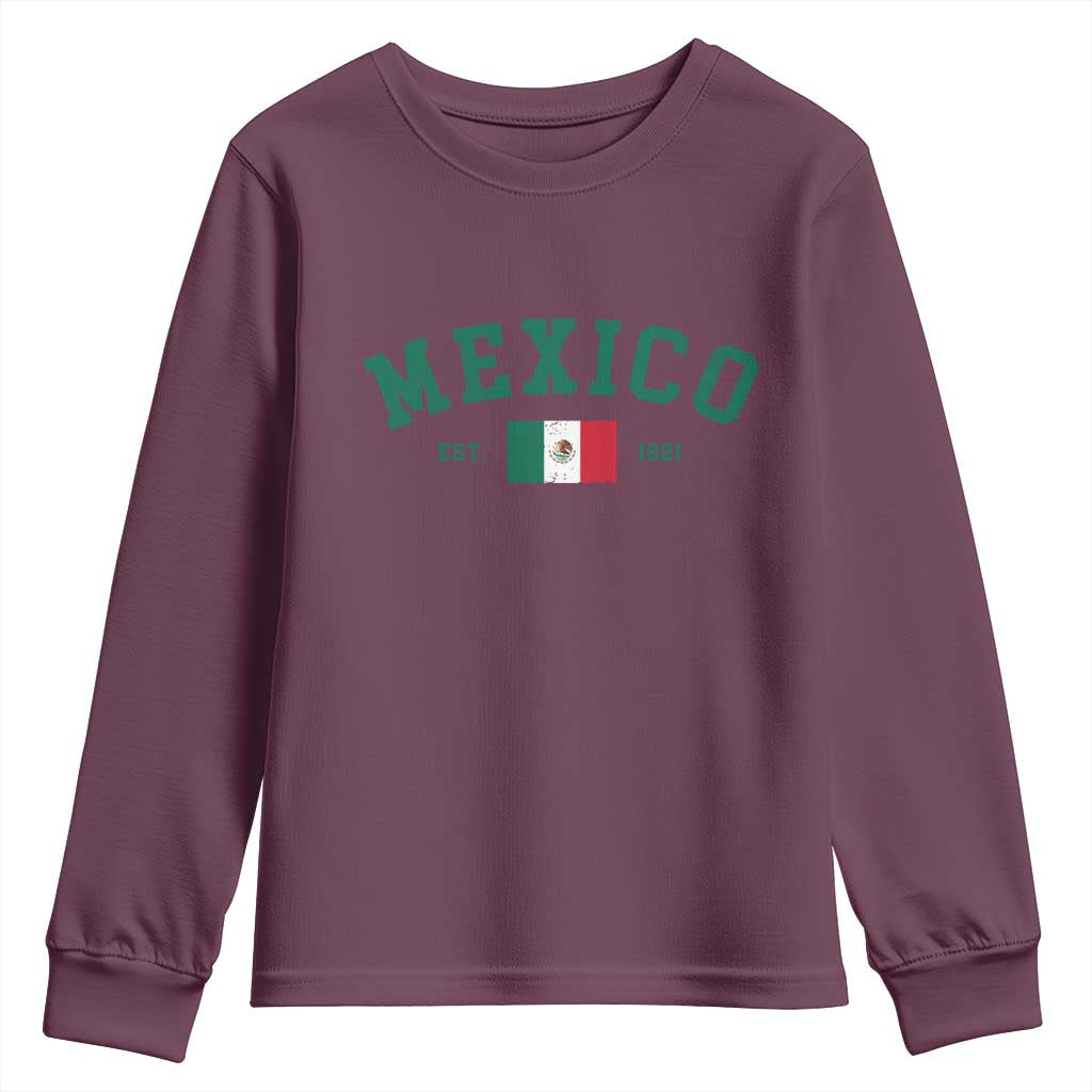 Mexico Mexican Flag Vintage Pride Youth Sweatshirt