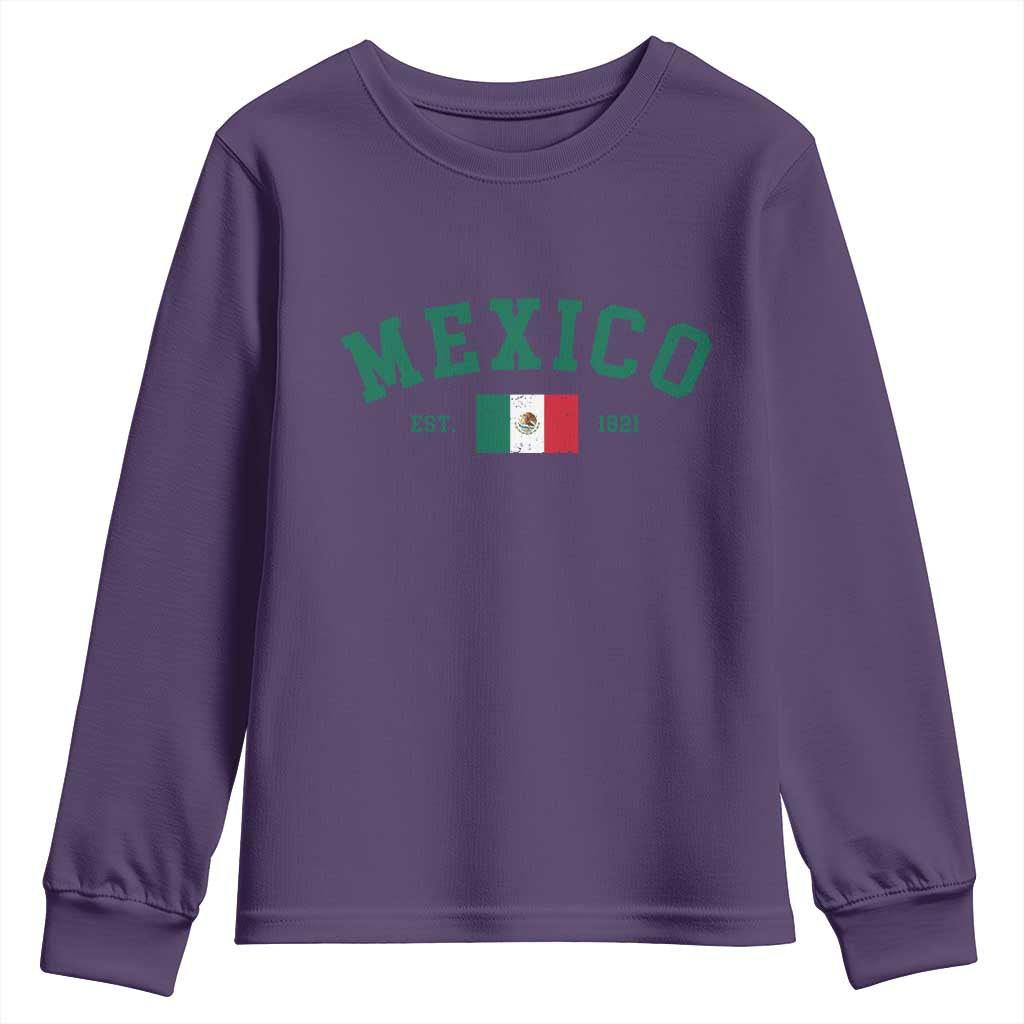 Mexico Mexican Flag Vintage Pride Youth Sweatshirt