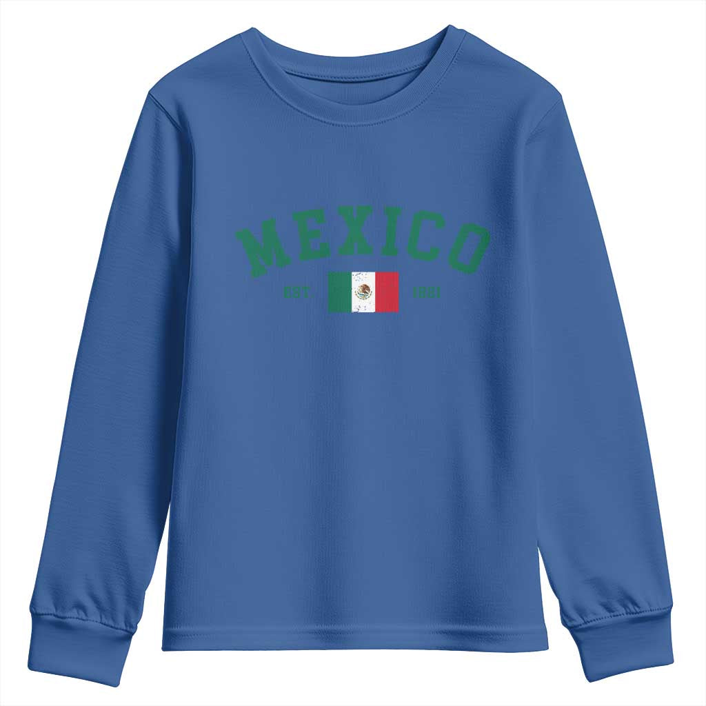 Mexico Mexican Flag Vintage Pride Youth Sweatshirt