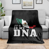 It's in My DNA Mexican Proud Hispanic Gift Mexico Flag Throw Blanket