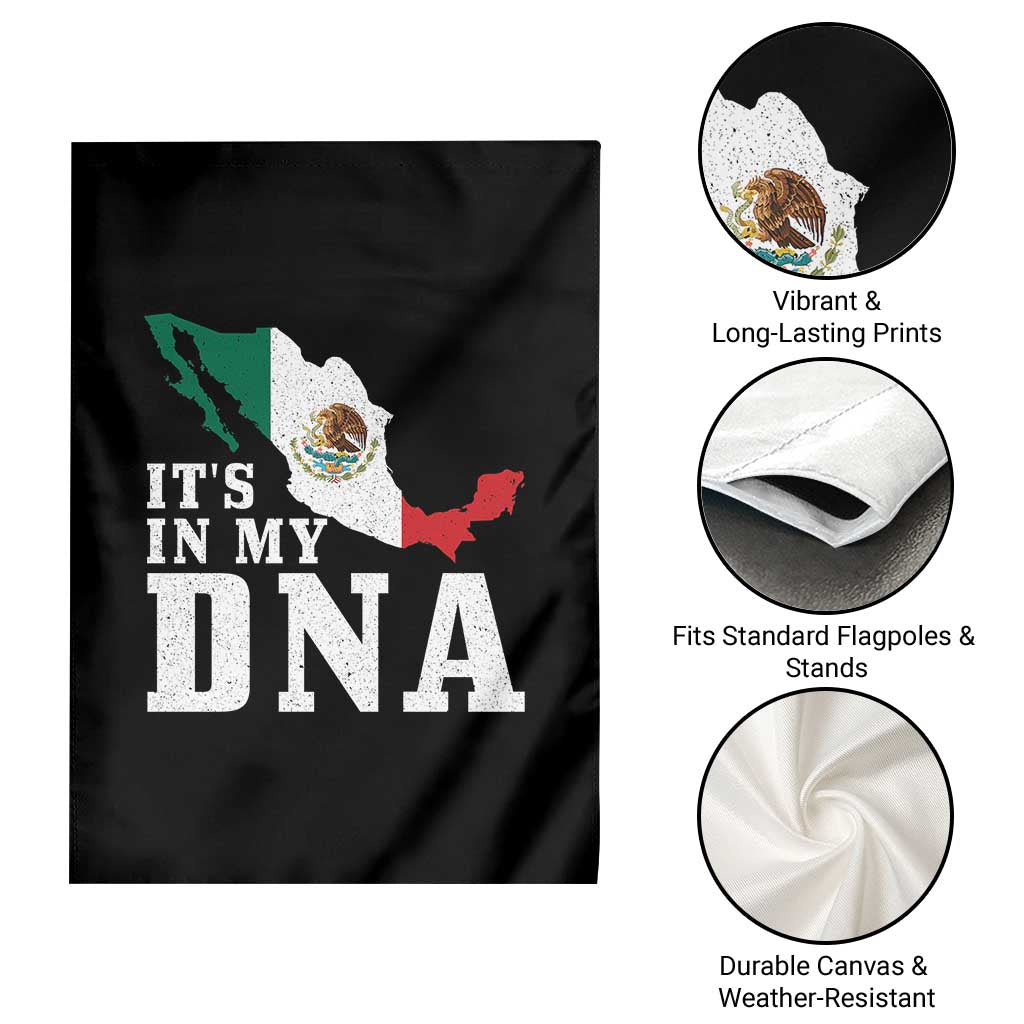 It's in My DNA Mexican Proud Hispanic Gift Mexico Flag Garden Flag