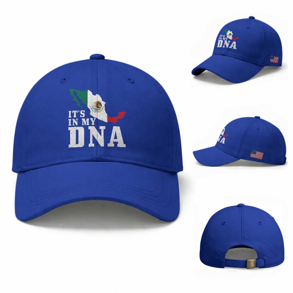 It's in My DNA Mexican Proud Hispanic Gift Mexico Flag Baseball Cap