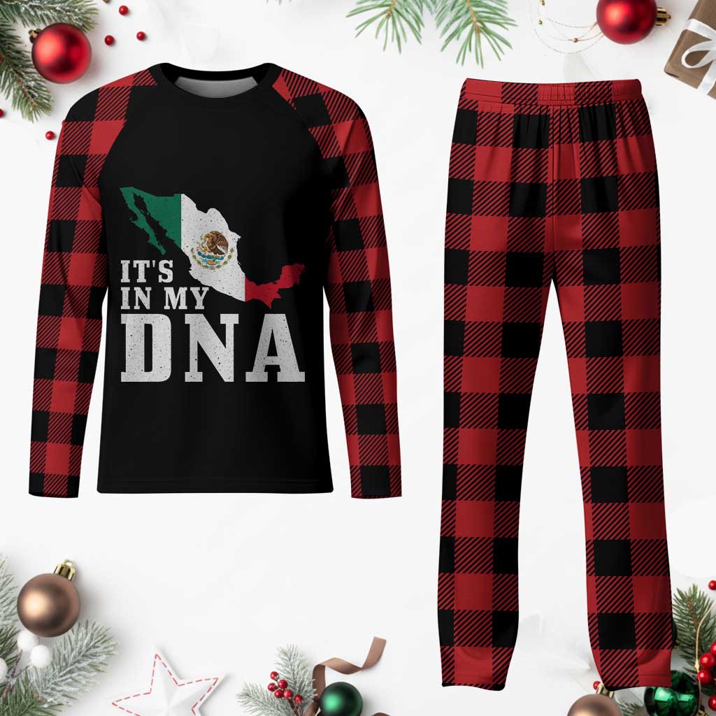 It's in My DNA Mexican Proud Hispanic Gift Mexico Flag Plaid Pajama Set
