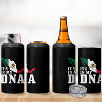 It's in My DNA Mexican Proud Hispanic Gift Mexico Flag 4 in 1 Can Cooler Tumbler