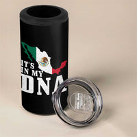 It's in My DNA Mexican Proud Hispanic Gift Mexico Flag 4 in 1 Can Cooler Tumbler