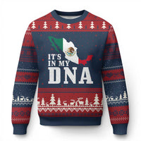 It's in My DNA Mexican Proud Hispanic Gift Mexico Flag Ugly Christmas Sweater