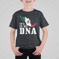 It's in My DNA Mexican Proud Hispanic Gift Mexico Flag T Shirt For Kid
