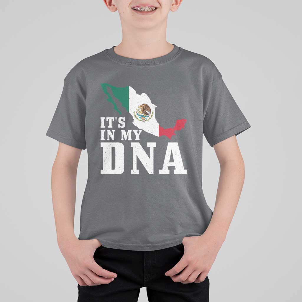It's in My DNA Mexican Proud Hispanic Gift Mexico Flag T Shirt For Kid