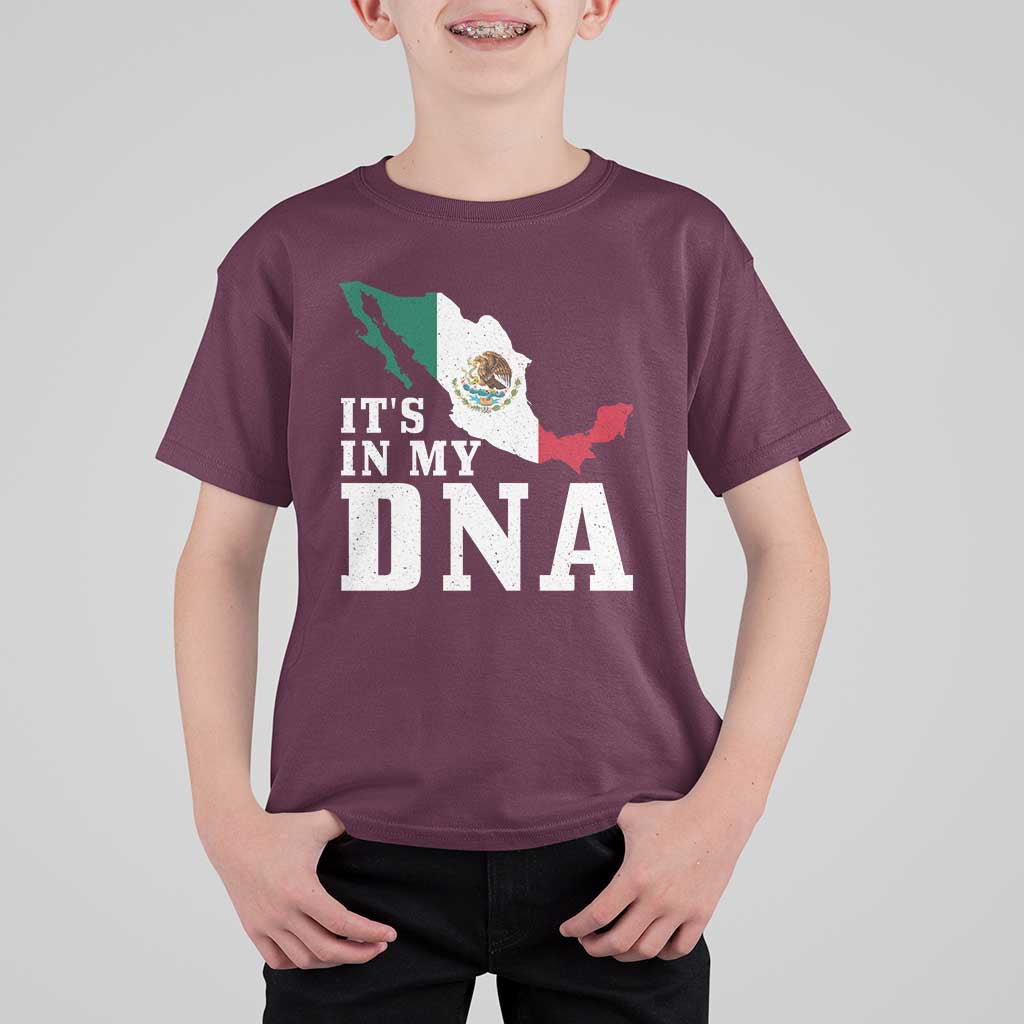 It's in My DNA Mexican Proud Hispanic Gift Mexico Flag T Shirt For Kid