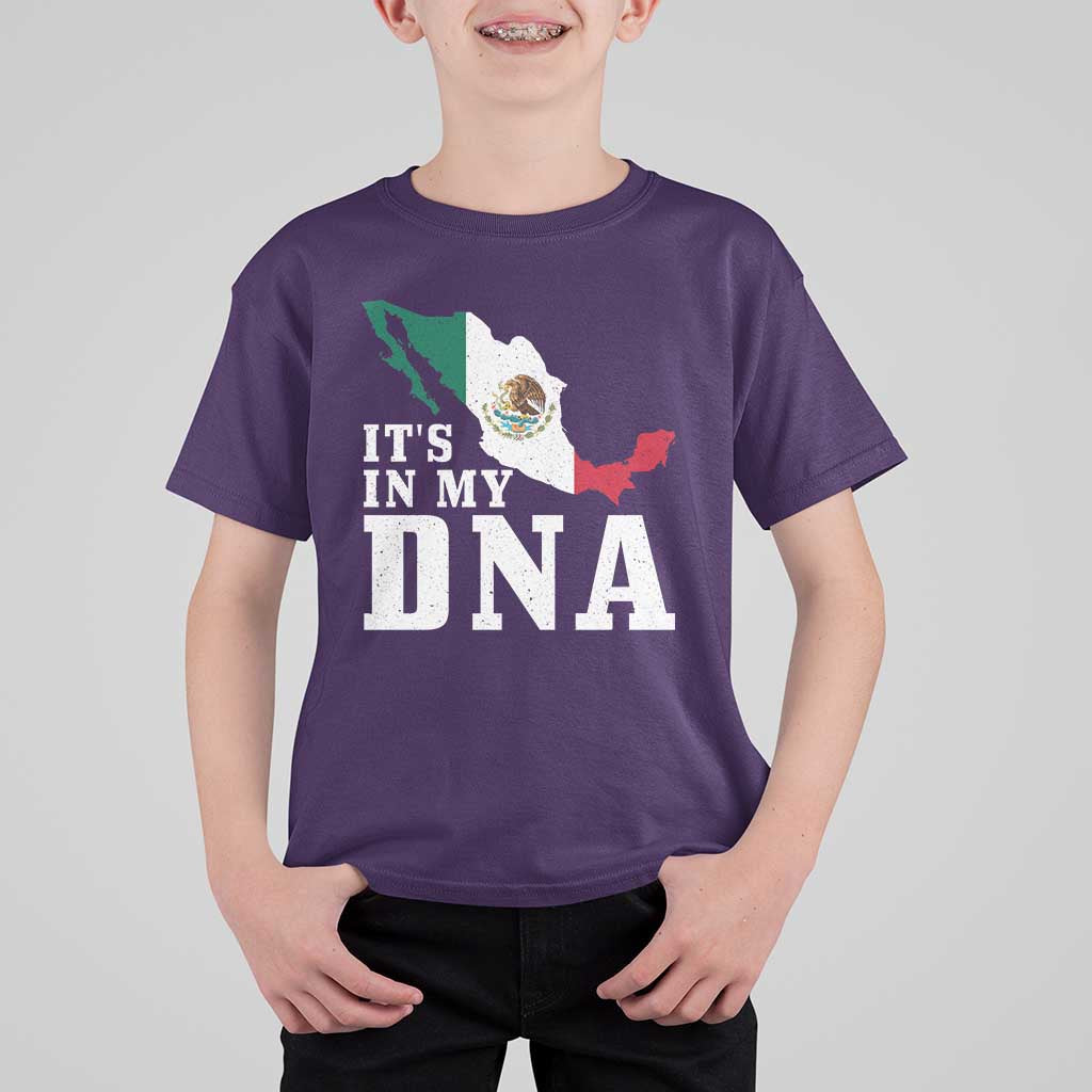 It's in My DNA Mexican Proud Hispanic Gift Mexico Flag T Shirt For Kid