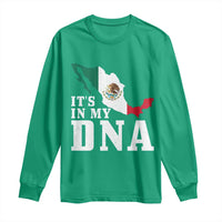 It's in My DNA Mexican Proud Hispanic Gift Mexico Flag Long Sleeve Shirt